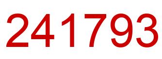 Number 241793 red image