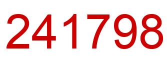 Number 241798 red image