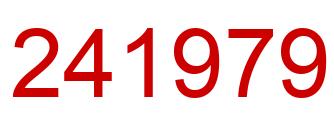 Number 241979 red image