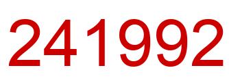 Number 241992 red image