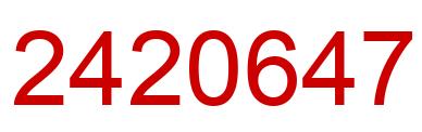 Number 2420647 red image
