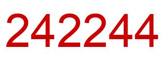Number 242244 red image
