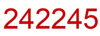 Number 242245 red image