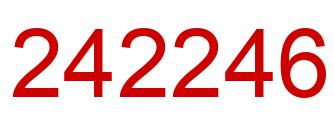 Number 242246 red image