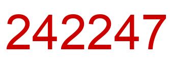 Number 242247 red image