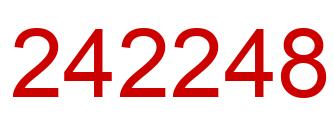 Number 242248 red image