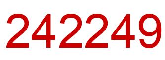 Number 242249 red image