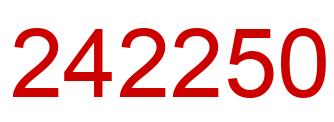 Number 242250 red image