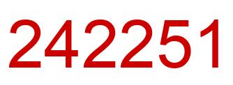 Number 242251 red image