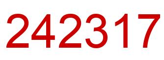 Number 242317 red image
