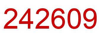 Number 242609 red image