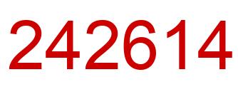 Number 242614 red image