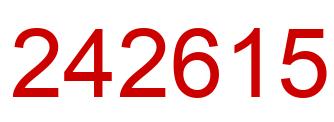 Number 242615 red image