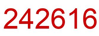 Number 242616 red image