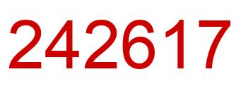 Number 242617 red image