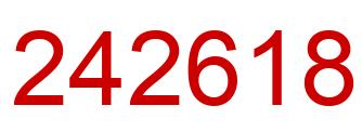 Number 242618 red image