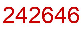 Number 242646 red image
