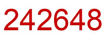 Number 242648 red image