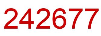 Number 242677 red image