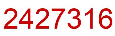 Number 2427316 red image