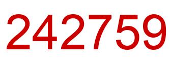 Number 242759 red image