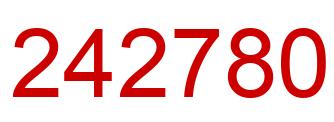 Number 242780 red image