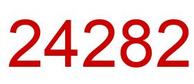 Number 24282 red image