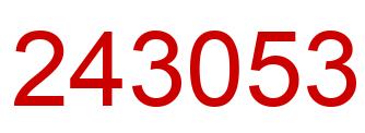 Número 243053 imagen rojo