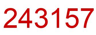 Número 243157 imagen rojo