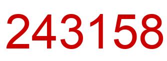 Número 243158 imagen rojo