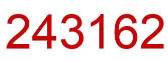 Number 243162 red image