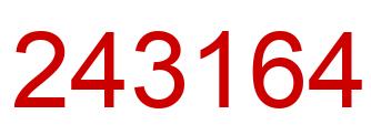 Number 243164 red image