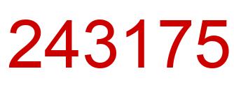 Number 243175 red image
