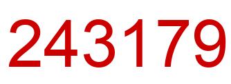Number 243179 red image