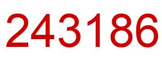 Number 243186 red image