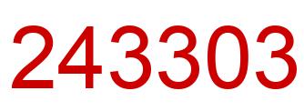 Number 243303 red image