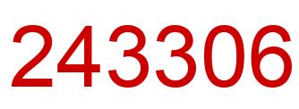 Number 243306 red image