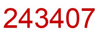 Number 243407 red image