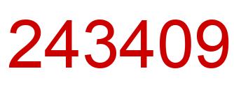 Number 243409 red image