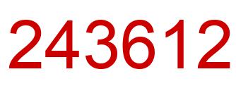 Number 243612 red image