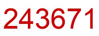 Number 243671 red image