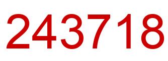 Number 243718 red image