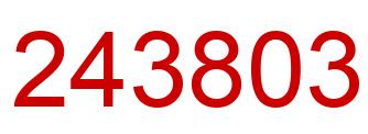 Number 243803 red image