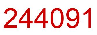 Number 244091 red image