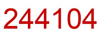 Number 244104 red image