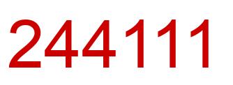 Number 244111 red image