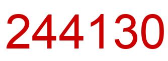 Número 244130 imagen rojo