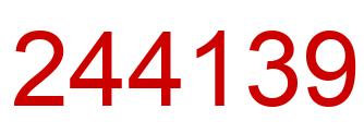 Number 244139 red image