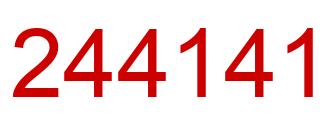 Number 244141 red image