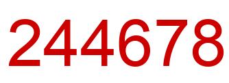 Number 244678 red image